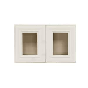 Princeton Assembled 24 in. x 12 in. x 12 in. Wall Mullion Door Cabinet with 2-Door in Off-White