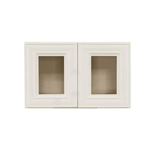 LIFEART CABINETRY Princeton Assembled 30 in. x 15 in. x 12 in. Wall Mullion Door Cabinet with 2-Door in Off-White