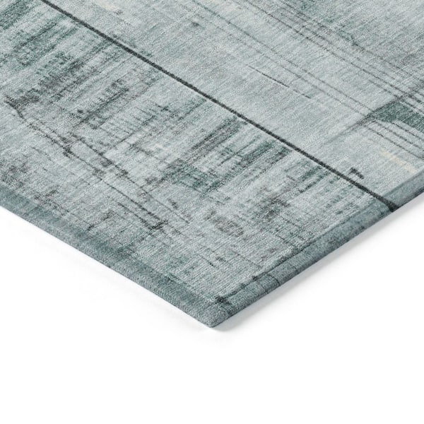 Chantille Machine Washable Indoor/Outdoor Abstract ACN1877 Seafoam 9 ft. x 12 ft. Accent Rug