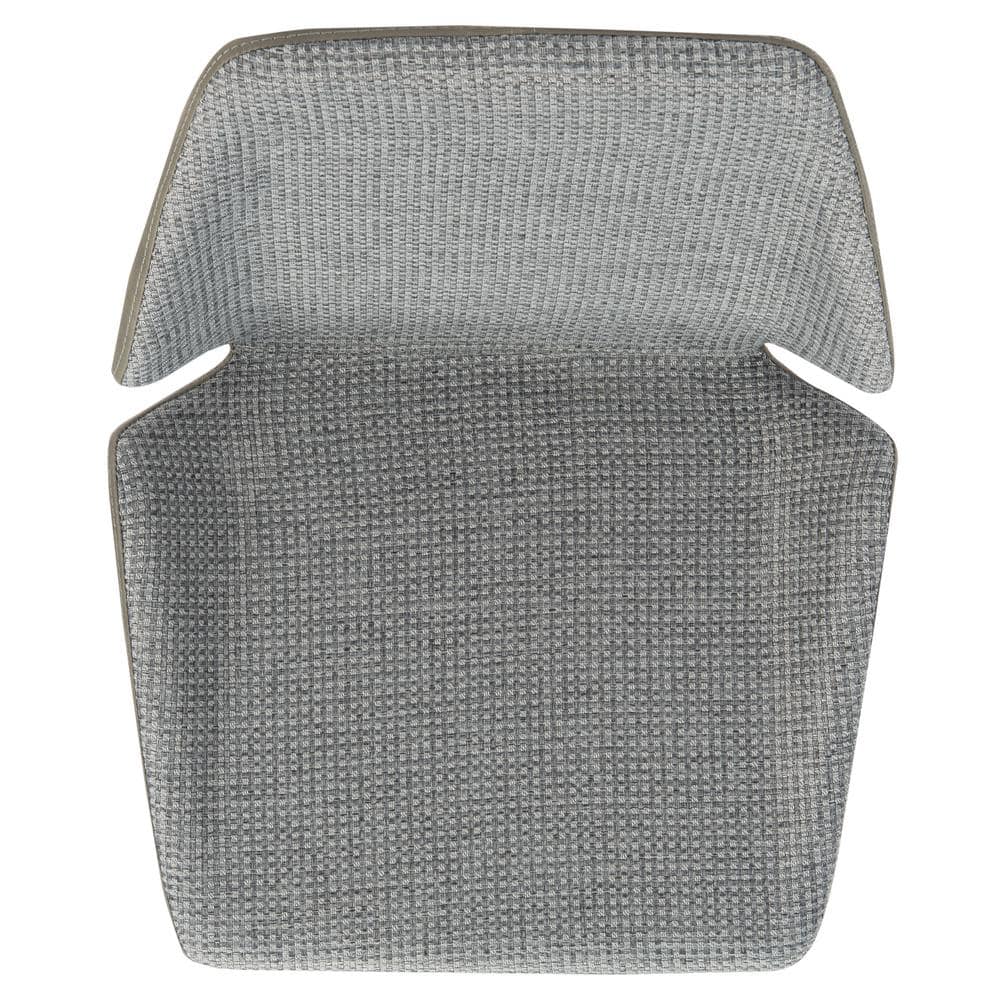 Masami Grey and Gold Saddle Style Counter Stool