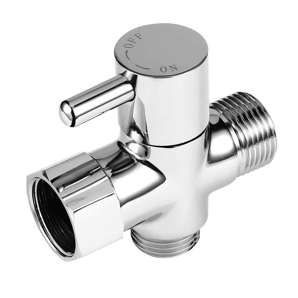 1-Piece Brass Bidet T-Adapter with Shut-Off Valve, Leak-Proof Washer in Chrome Finish price history on PriceWatchPro