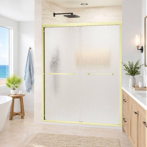 Velusian 44-48 in. W x 76 in. H Double Sliding Framed Shower Door in ...