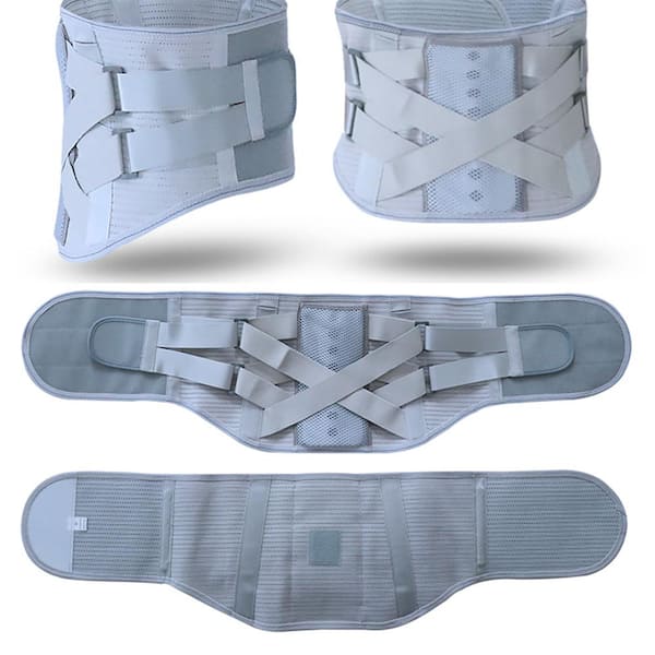 Wellco Adjustable Back Brace/Waist Belt for Lower Back Pain Relief Men/Women Work/Sport/Nursing, Large, Black