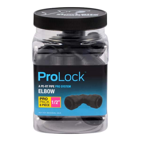 SHARKBITE ProLock 1/2 in. Push-to-Connect Plastic 90-Degree Elbow Fitting Pro Pack (8-Pack)