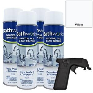 64 oz. Tub and Tile Refinishing Kit - 4 Spray Cans, White