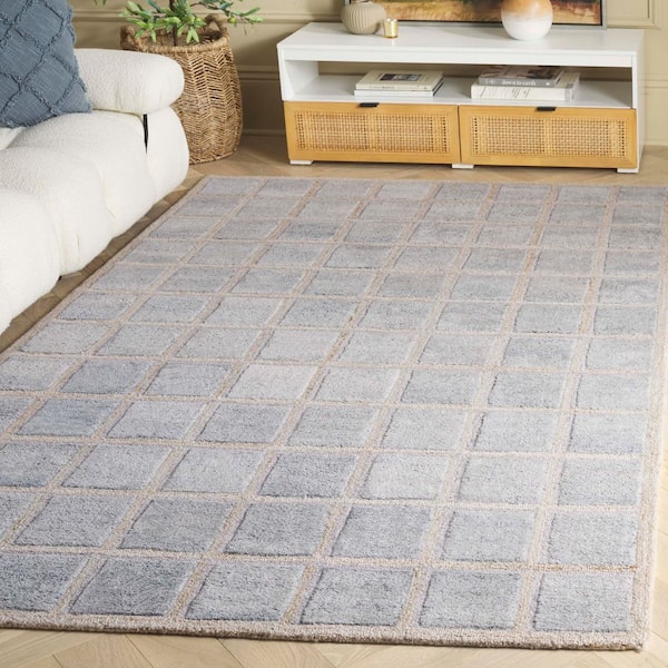 Renewal 5 ft. x 8 ft. Beige/Gray Geometric Tile Area Rug