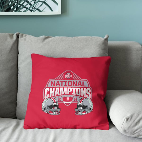 THE NORTHWEST GROUP Ohio State Buckeyes NCAA 2024 FBC Champ Stance Throw Pillow 18 x 18 in.