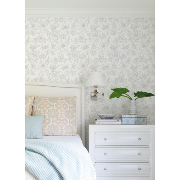 Grey Wren Matte Vinyl Peel and Stick Wallpaper