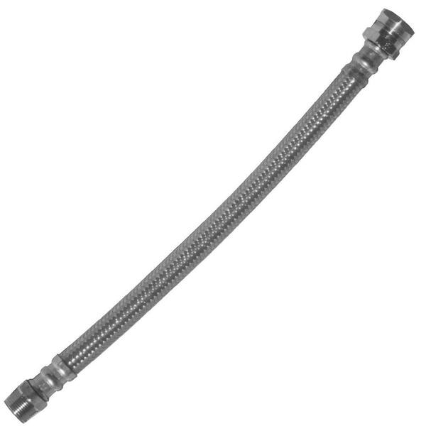 DANCO 7/8 in. C x 3/4 in. MIP x 18 in. Stainless Steel Braided Water Heater Supply Line