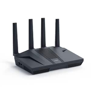 WiFi 6-Router with Wide Coverage High-Speed Gaming Router in Black Mass Device Connectivity Rapid OpenVpn and Wire Guard