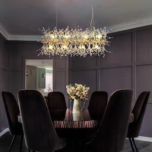 12-Light Copper Sputnik Fireworkes Modern Fairy Light Ceiling Chandelier Lamp Fixtures