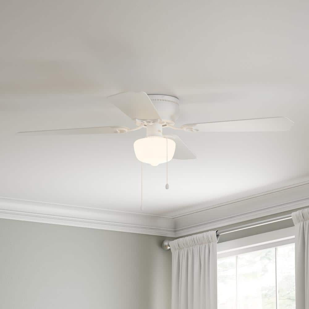 Hampton Bay Littleton 42 in. LED Indoor White Ceiling Fan with