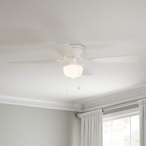 White for sale online Hampton Bay UB42S-WH-SH 42 inch Ceiling Fan with Light Kit 