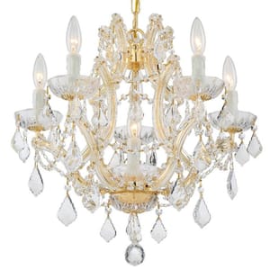 Maria Theresa 6-Light Gold Crystal Chandelier