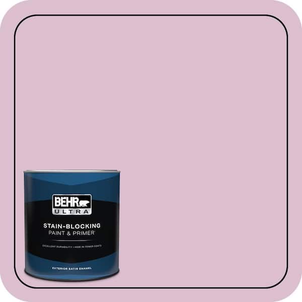 BEHR ULTRA 1 qt. #690C-3 Delicate Bloom Satin Enamel Exterior Paint & Primer