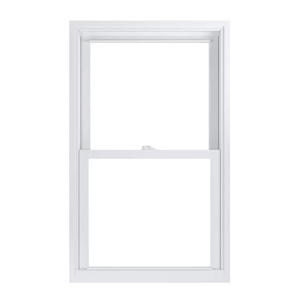 American Craftsman 27.75 in. x 45.25 in. 70 Pro Series White Double Hung Low-E2 Argon PS Glass Vinyl Replacement Window, Screen Incl