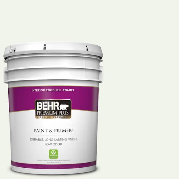 BEHR PREMIUM PLUS 5 gal. #W-B-510 Frosted Juniper Eggshell Enamel Low Odor Interior Paint & Primer
