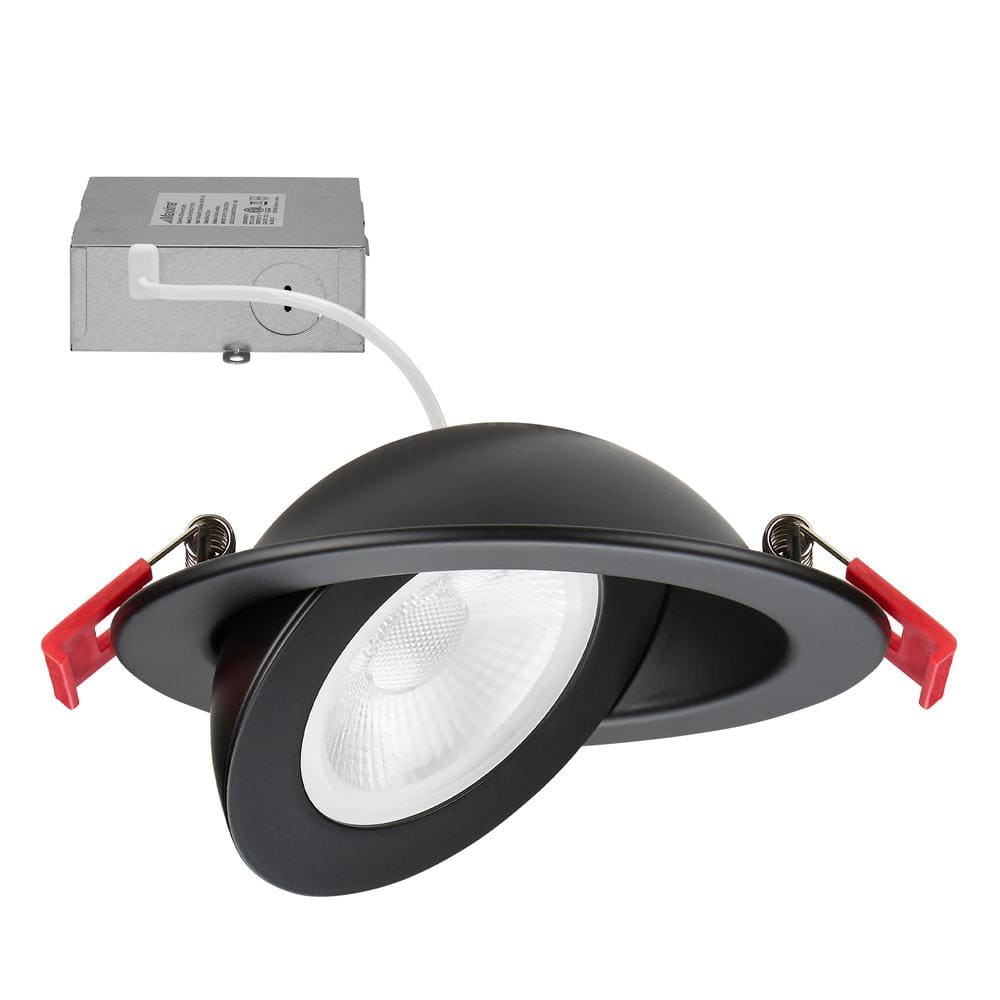 Black 4-Inch Aluminum Rotatable LED Recessed Downlight