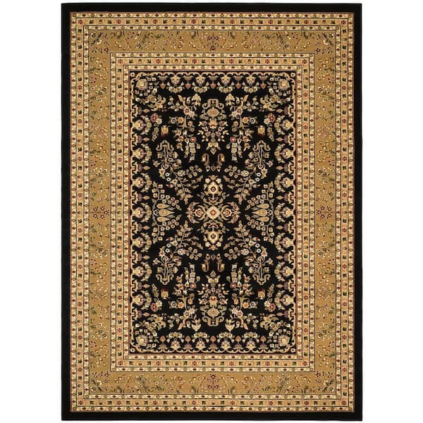 SAFAVIEH Lyndhurst Black/Tan 5 ft. x 8 ft. Border Area Rug