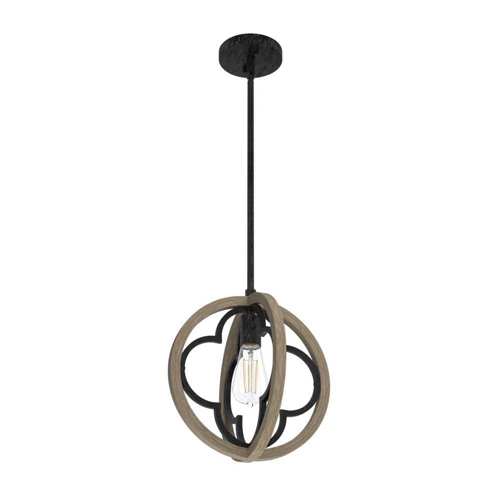Gablecrest French Oak 12" Globe Pendant Light