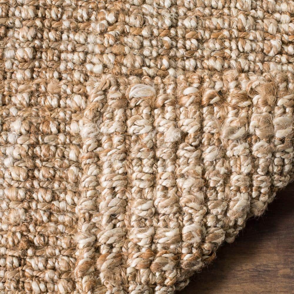 Natural Hand-Knotted Jute 4' x 6' Area Rug