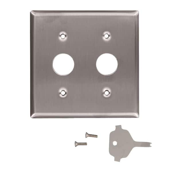 Leviton Stainless Steel 2-Gang Toggle Wall Plate (1-Pack)