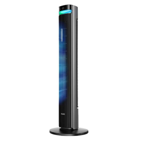 42 in. 12-Fan Speeds Tower Fan in Gray Finish with Remote Smart Floor Fan 150° Oscillating APP and Voice Control 5 Modes