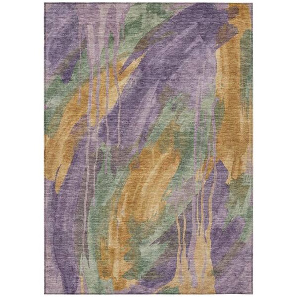 Chantille Machine Washable Indoor/Outdoor Abstract ACN3036 Purple 10 ft. x 14 ft. Area Rug