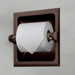 Recessed Toilet Paper Holder in Bronze