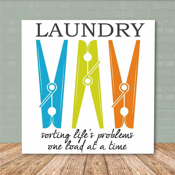 Courtside Market 16 in. x 16 in. "Laundry Room III" Canvas Printed Wall Art