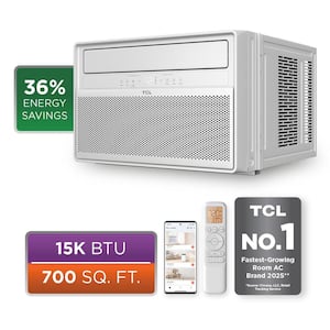 TCL Q Series 24,000 BTU 230-Volts Window AC Cools 1,500 sq. ft. with ...