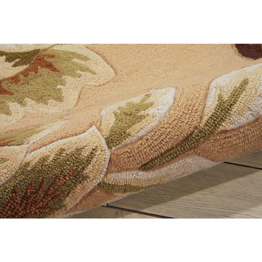 Beige Tufted Handmade Synthetic Rectangular 5' x 7' Rug