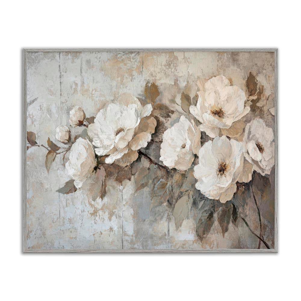 Summer Daze Blossoms by Petal Prints Design Gray Framed Nature Giclee Art Print 24 in. x 30 in. price history on PriceWatchPro