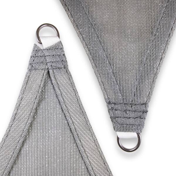 AMGO - 18 ft. x 18 ft. x 18 ft. Gray Triangle Shade Sail