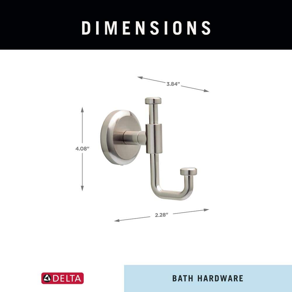Spotshield Brushed Nickel Single Wall-Mounted Towel Hook