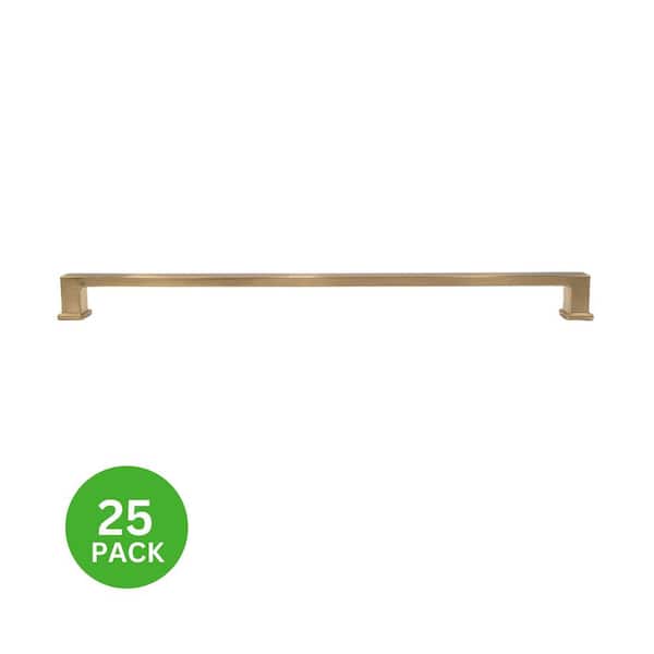 25-Pack Chelsey 12 in. (305 mm) Center-to-Center Classic Satin Brass Bar Drawer Pull