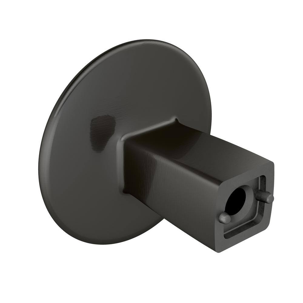 Graphite Polished Steel Round Cabinet Knob with Mounting Hardware