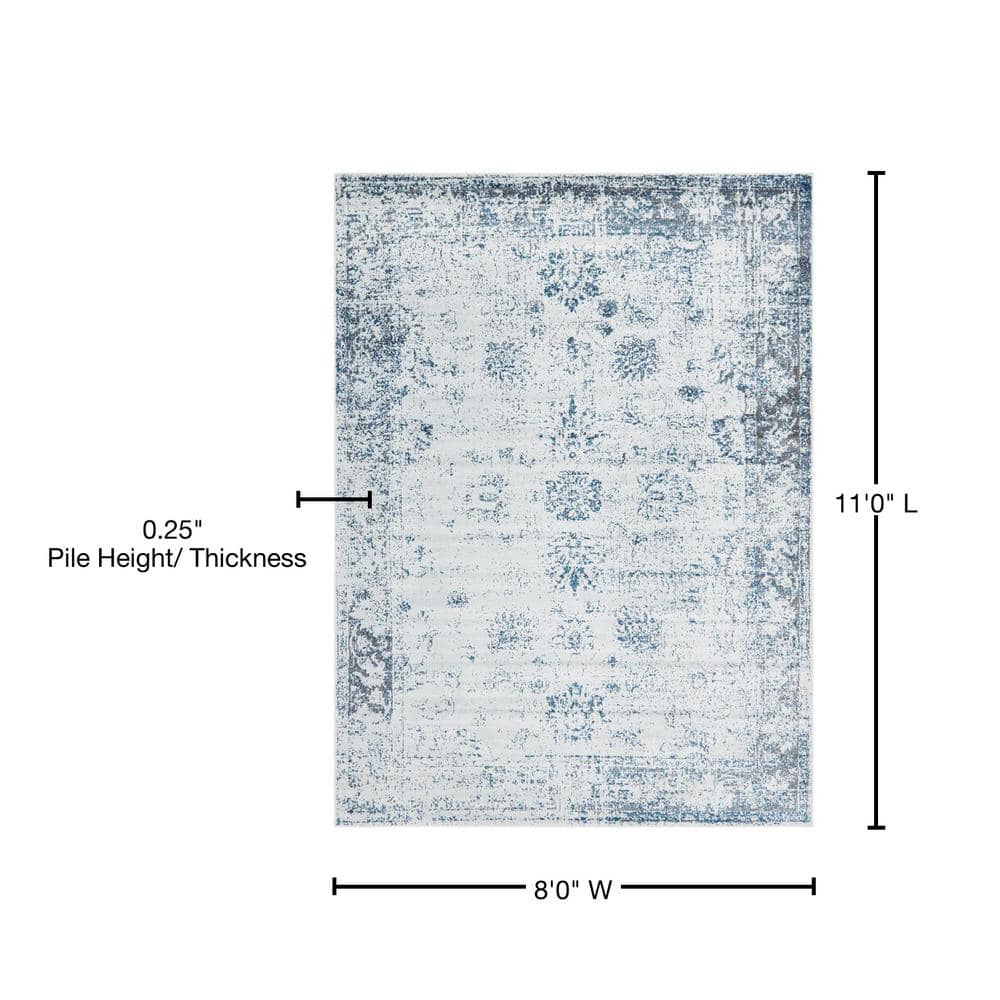 Casino Sofia Light Blue Rectangular Indoor Area Rug