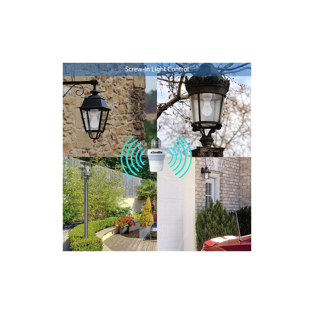 Compact White LED Motion Sensor Ceiling Light Fixture
