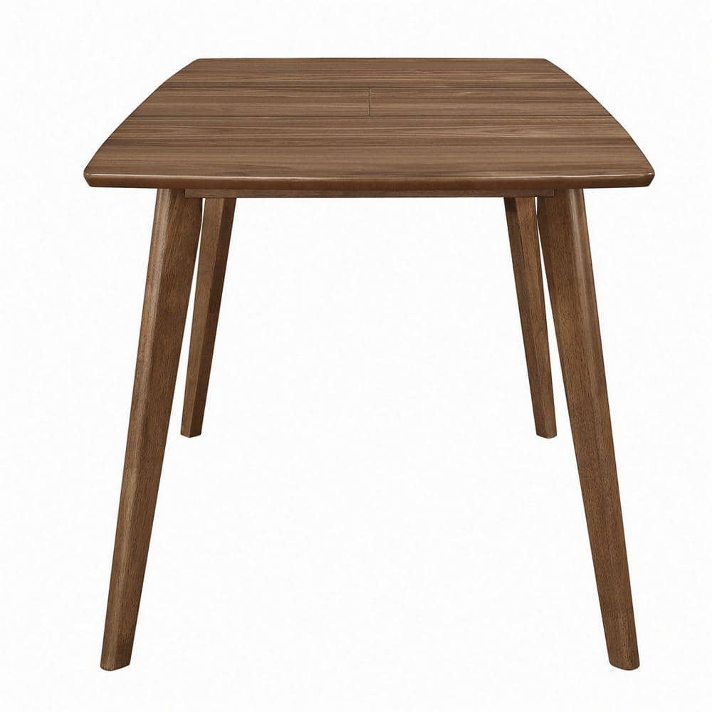 49" Brown Wood Extendable Mid-Century Modern Dining Table