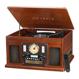 Navigator 8-in-1 Classic Bluetooth Record Player with USB Encoding and 3-speed Turntable