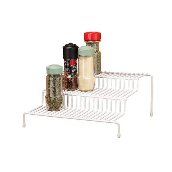 Evelots 3-Tier Spice Rack-Door/Wall Mounted-Sturdy Coated Metal-Up to 18  Bottles