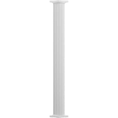 aluminum flat scroll column white