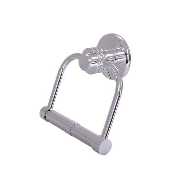 Allied Brass Mercury Collection Single Post Toilet Paper Holder with Dotted Accents in Polished Chrome