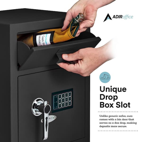 1.1 cu. ft. Steel Digital Depository Safe with Digital keypad, Black 1.1 cu. ft. Steel Digital Depository Safe with Digital keypad, Black