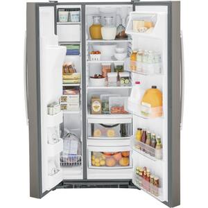 23.0 cu. ft. Built-In Side by Side Refrigerator in Slate, Standard Depth