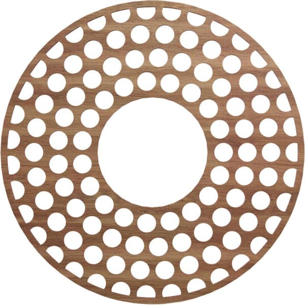 Ekena Millwork 0.25 in. D x 24 in. W x 24 in. H Wood (Walnut) Medallion Moulding