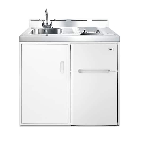 39 in. Compact Kitchen in White