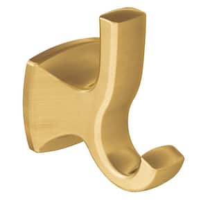 Voss Double Robe Hook in Brushed Gold