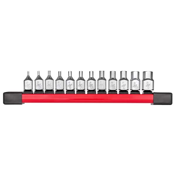 12pc 1/4" Drive Low-Profile Hex Bit Socket Set-SAE